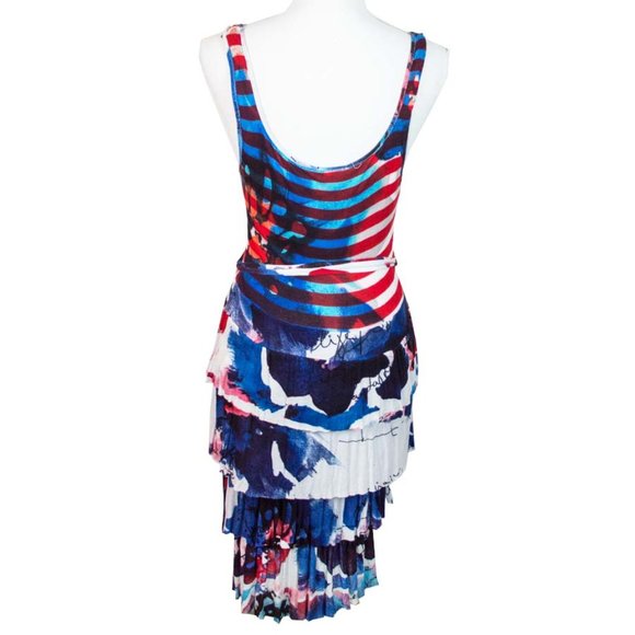 Desigual Women's Vest Hielo Summer Red, White & Blue Dress Large - Picture 6 of 11